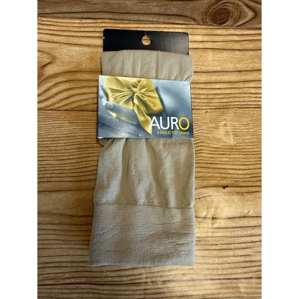 NEW Auro Women's Luster Opaque Trouser Socks One Size Color: Sandstone USA NWT